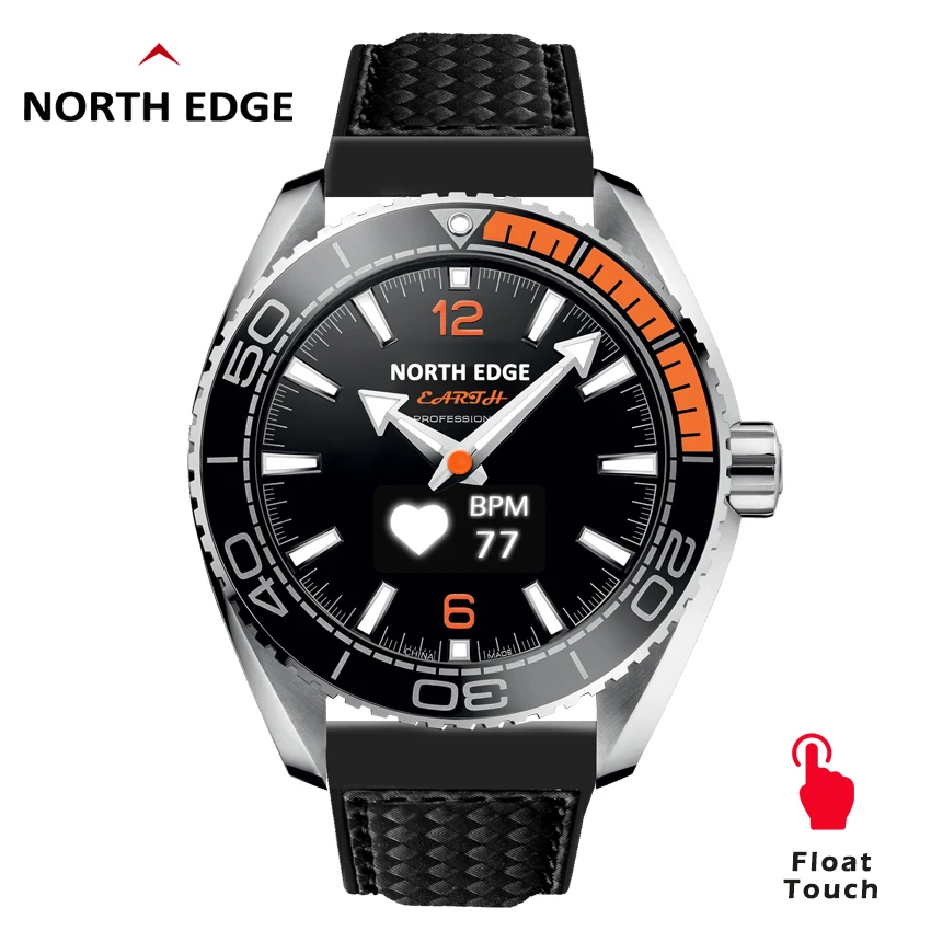 

North Edge Smart Watch Men Sport Camera remote control Pedometer Heart Rate Monitor Fitness Tracker Float Touch tec Screen Watch