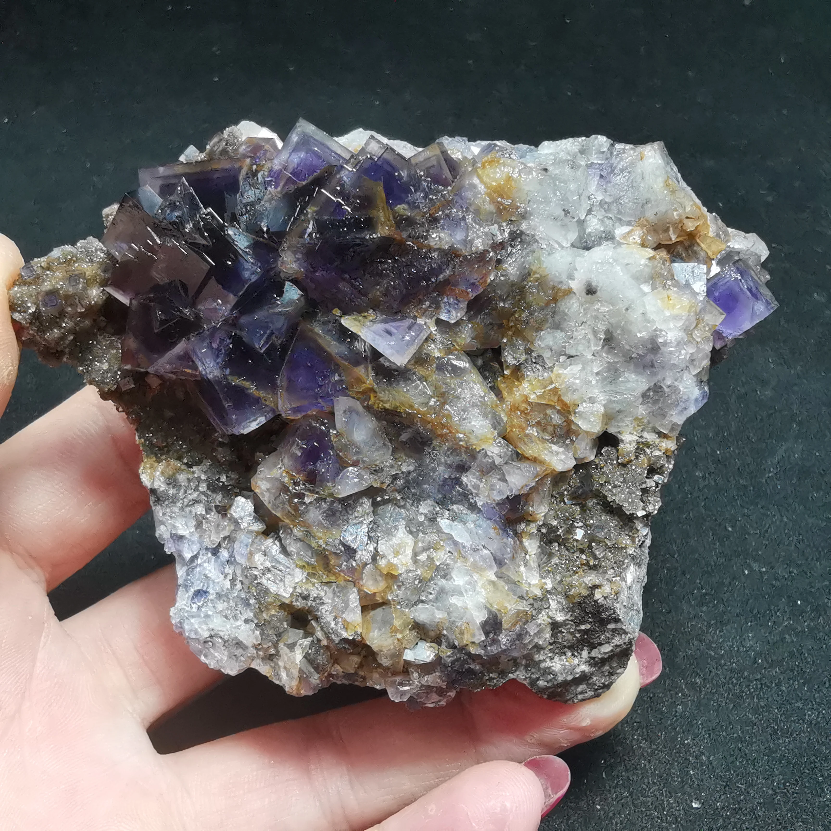 

277.8gNatural rare purple fluorite mineral specimen HEALING CRYSTAL QUARTZ GEM