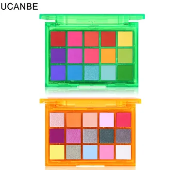 

2pcs/lot UCANBE 15 Color Fruit Punch Eyeshadow Palette Makeup Set Shimmer Glitter Matte Matellic Powder Nude Eye Shadow Cosmetic