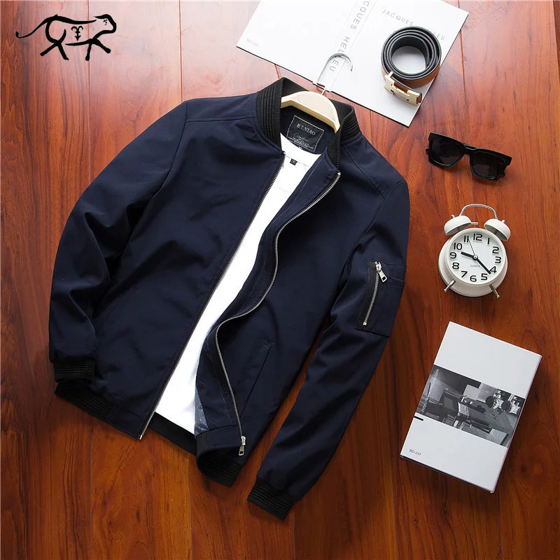 Новинка весенние мужские куртки модные осенние пальто на молнии повседневная