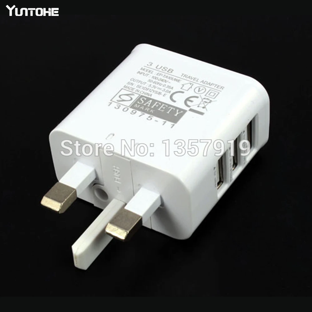 Сетевое зарядное устройство с 3 портами USB адаптер для iphone IPAD AIR MINI Samsung S7 S6 S5 NOTE 4 5 100