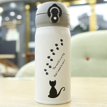 

350Ml Cartoon Cat for Thermos Mug Cute Portable Stainless Steel Vacuum Flasks Thermal Water Bottle Tumbler Thermocup-02
