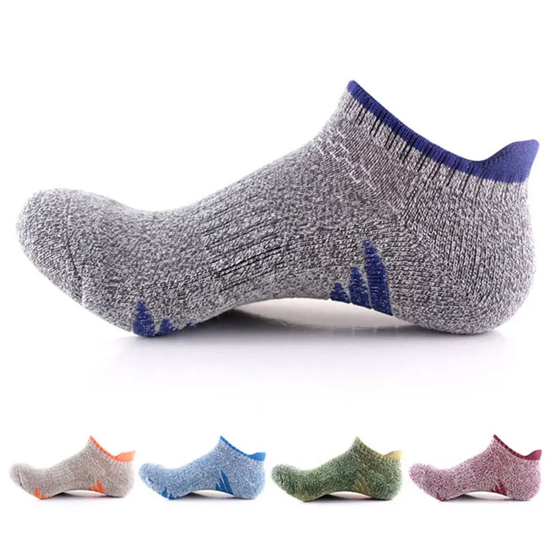 Pure Cotton men running socks Quick Dry Running Ankle Sport Socks Cycling Sox Hiking Climbing Socks Professional NEW