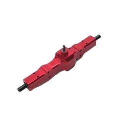 Henglong – pièces de Modification de mise à niveau en métal WPL modèle Feiyu JJRC D12 RC, assemblage de l'essieu arrière, engrenage en métal, rouge, titane 