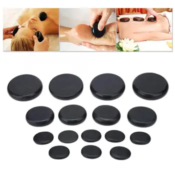 

16pcs/box Natural Massage Stone SPA Hot Compress Oval Shape Stones for Beauty Salon Body Massager Relaxation Therapy Health Care