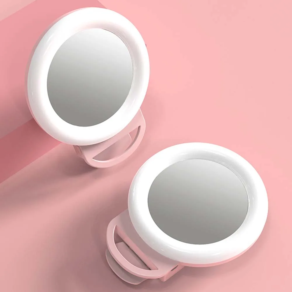 LED Selfie Ring Novelty Light Ring Clip For Cell Phone Photo Lamp celular backlight for phone 7