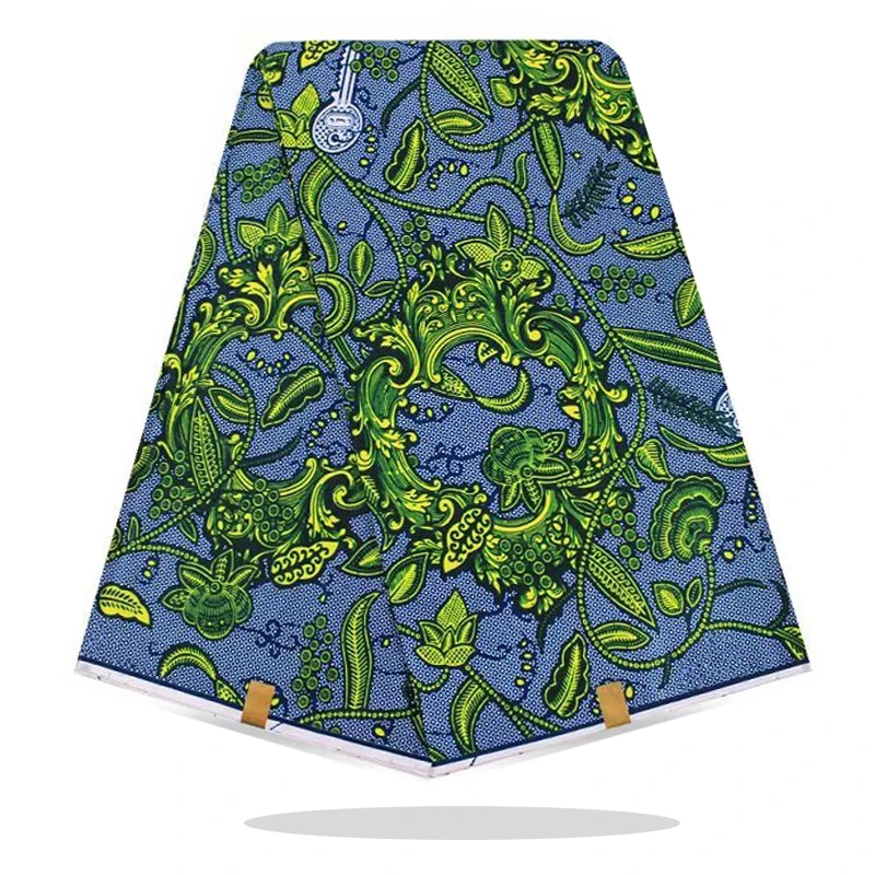 

100%Cotton High Quality Sewing Material For Dress Veritable Breathable Nigerian Style Wax Dye Print Fabric By The Yards RV09-46
