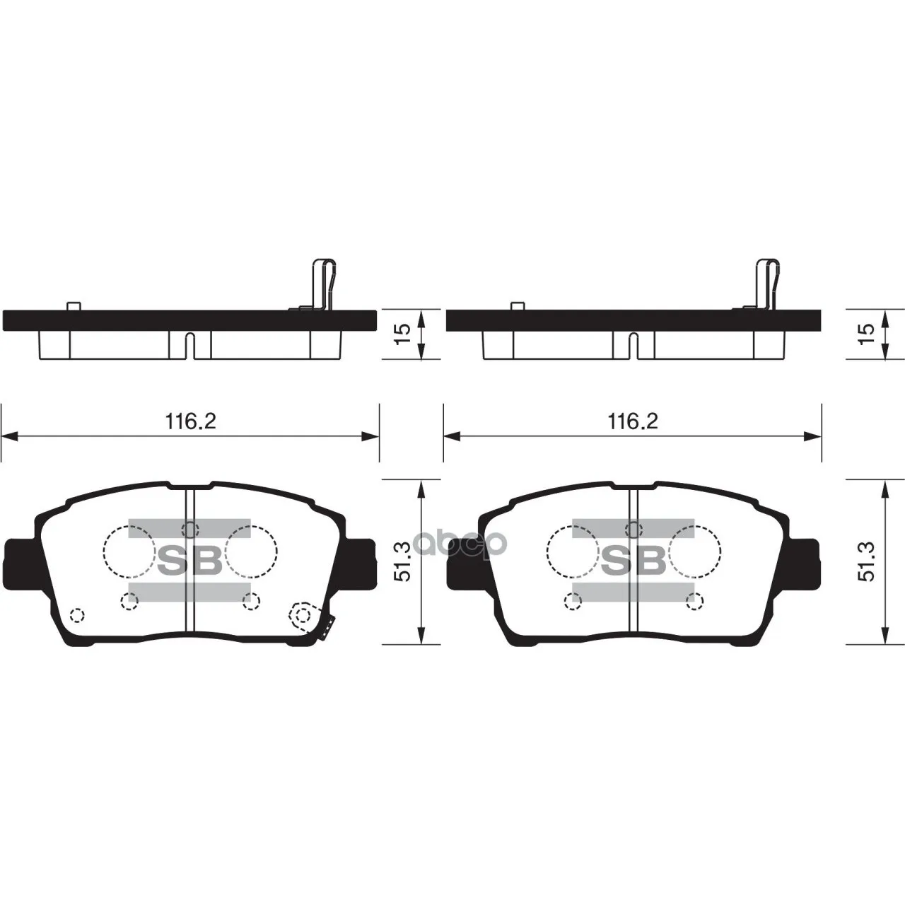 Колодки Тормозные Дисковые Sangsin Brake Sp1232 Sangsin brake арт. SP1232