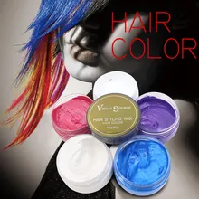 Горячая унисекс DIY Волосы красящий воск грязевая Краска крем Временное моделирование краска для волос CUN 668