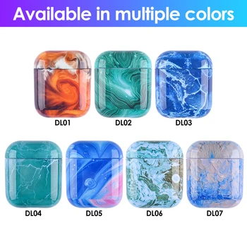 

Case For Apple AirPods 2 1 Earphone Fashion Couple Marble Pattern Hard PC Earphones Box Case For AirPods 2 1 Cover
