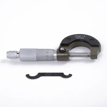 

Black Silver 0-25mm External Metric Gauge Micrometer Machinist Measuring Tool
