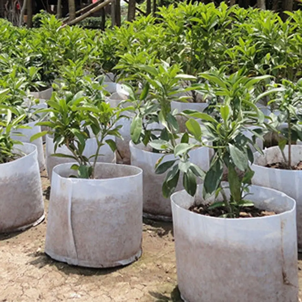 7 размеров круглый белый горшок для растений контейнер для проращивания мешок для выращивания Проветриваемый контейнер аксессуары для сада