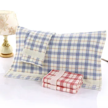 

2020 new pure cotton double layer gauze classic lattice pillow napkin pillow napkin home textile products Pillow Towel