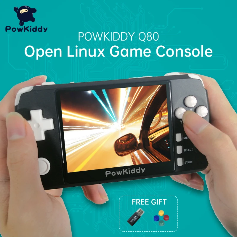 Консоль игровая Powkiddy q80 в стиле ретро телефон с экраном 3 5 дюйма IPS встроенная 4000