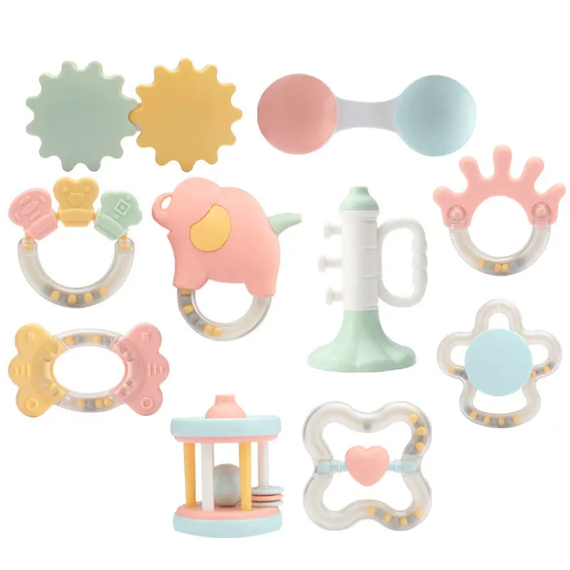 Baby puzzle teether rattle toy can be boiled and sterilized at high temperature the best portable 5
