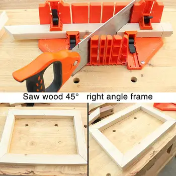 

Multipurpose Woodworking Miter Saw Miter Groove ABS Plastic 3 Specifications Clamping Mitre Box Tool Wood Practical Durable