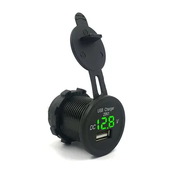

Modified Car&Motorcycle Phone Charger Quick Charge 2.1A Socket Adapter Digital Display Voltmeter Charger Motorbike Accessories