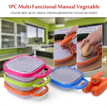 

Carrot Slicer Cutter Cheese With Container Multi Functional Potato Manual Vegetable Grater Tool Home Kitchen Shredder Food