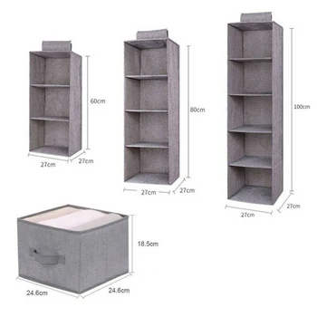 

Cotton Closet Wardrobe Cabinet Organizer Hanging Pocket Drawer Clothes Storage Clothing Home Organization BB160B2