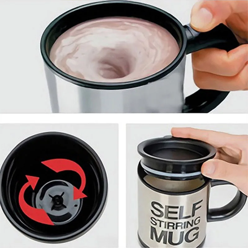 

400ml Automatic Self Stirring Mug Coffee Milk Mixing Mug Stainless Steel Thermal Cup Electric Lazy Double Insulated Smart Cup 4