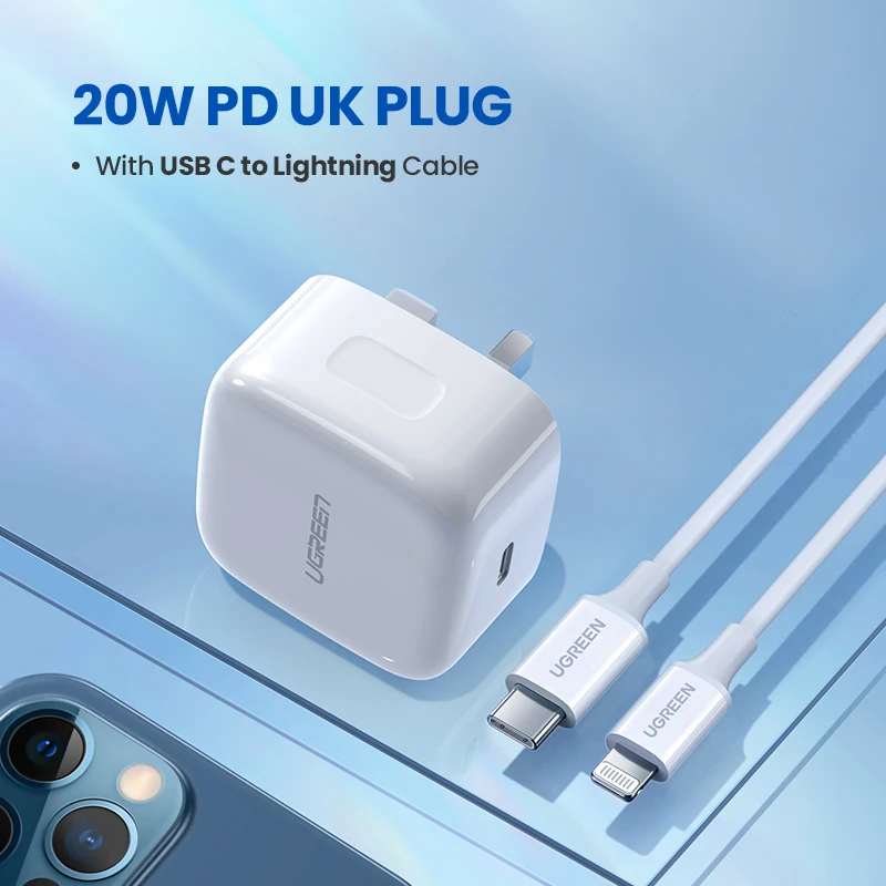 UGREEN PD20W USB Charger for iPhone 12 Pro 11 X 8 USB C Fast Charger Quick Charge 4.0 3.0 for Xiaomi Huawei Phone PD Charger 65w charger usb c Chargers