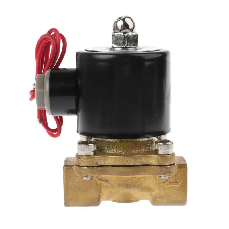 Горячая латунь 220V AC 1/" Электрический электромагнитный клапан Вода Воздух Топливо Газ Нормально закрытый Y1QB
