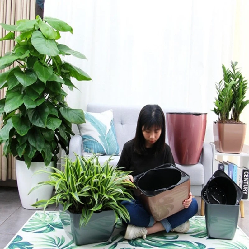 Since Water Uptake Imitation Metal Thickening Fruit Tree Large Botany Green Basket Get Rich Tree Flowerpot Deepen Oversize