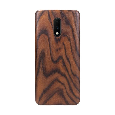 Натуральный Деревянный чехол для телефона для Oneplus 7 7 Pro 7Pro Чехол черный палисандр/Черный лед дерево оболочка(настоящее дерево) 1+ 7 Pro - Color: Black rosewood
