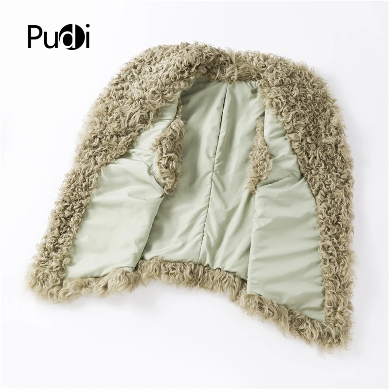 PUDI B401709 женский зимний жилет из натуральной кожи на молнии для отдыха леди пальто из натурального овечьего меха куртка пальто