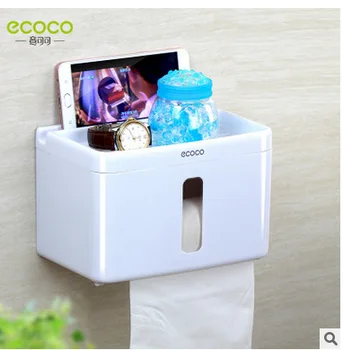 

Toilet Paper Holder Waterproof Wall Mounted Toilet Paper Holder Shelf Storage Box Bathroom Tool Tissue Holder