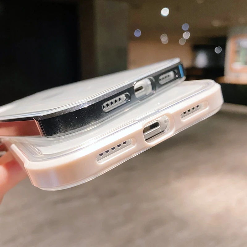 Transparent Candy color bumper Anti-knock Case for iphone 12 12Pro Max 11 11Pro XR X XS Max SE2020 7 8 Plus shockproof cover