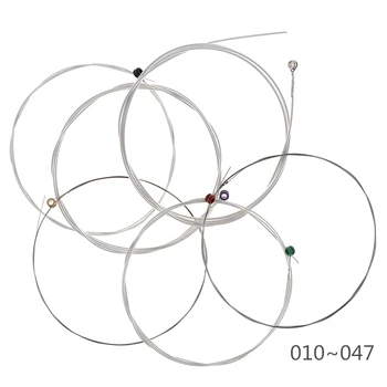 

Orphee 6pcs/set 010-047 Acoustic Guitar Strings Silver Plated Anti-Rust Coat Wire with Full Bright Tone & Extra Light