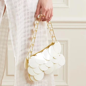 

Pearl Sequin Evening Bag Women Elegant Designer Beaded Clutch Ladies Purse And Handbag Female Wedding Party Fashion Bags