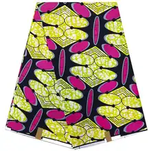 Африканский Воск принты ткань настоящий мягкий хлопок 6 ярдов/шт гарантия Анкара Голландский Настоящий Воск для платья лоскутное шитье 0001