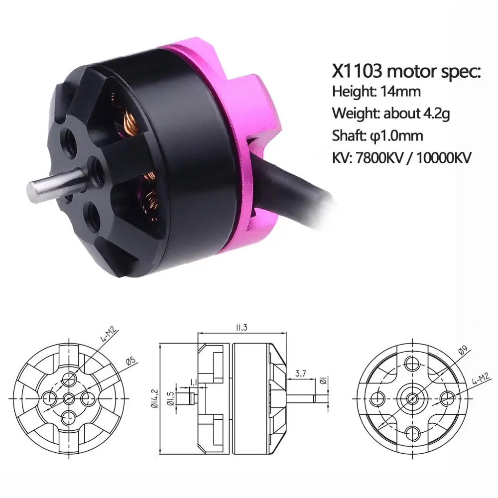 รูปสินค้า มอเตอร์ไร้แปรง RC สำหรับโดรนขนาดเล็ก 4600KV-10000KV