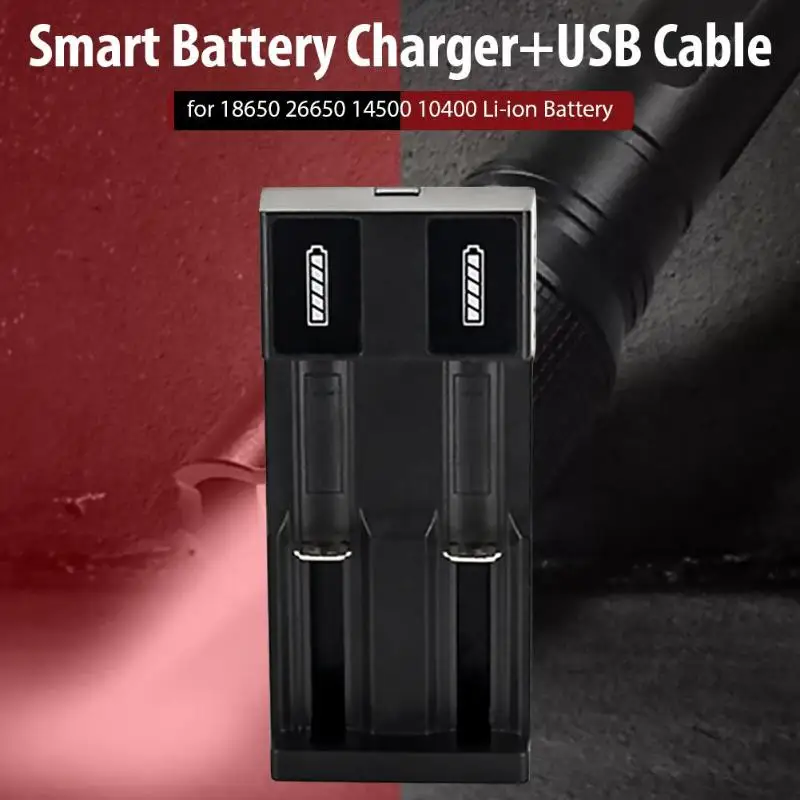 Смарт-Батарея Зарядное устройство + USB кабель для 18650 26650 14500 10400 литиевая Батарея длинные Услуги жизнь без нагрева в долгосрочной перспективе