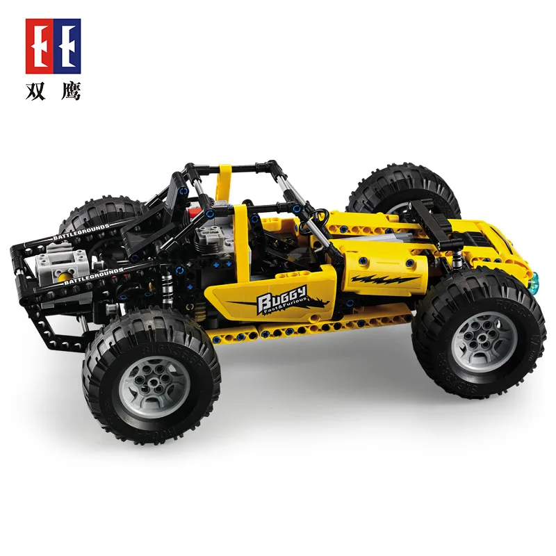 

Double e C51043 All-terrain Vehicle Remote Control Toy Car Children'S Educational Assembled Small Particles Unit Blocks on Wheel
