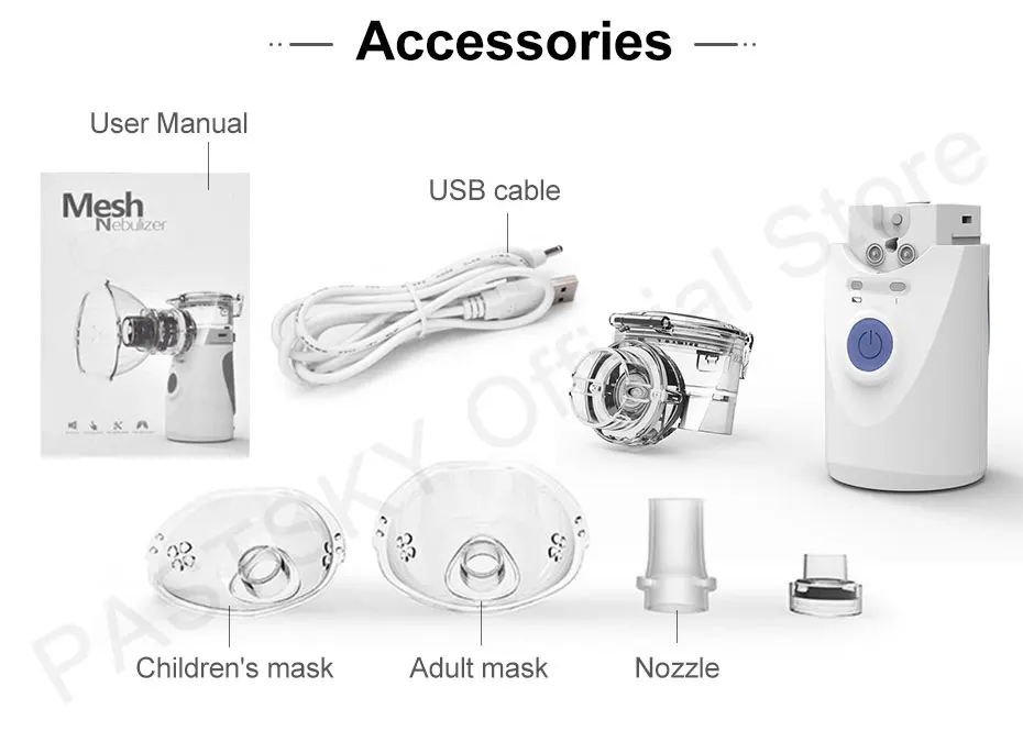 Portable Mini Nebulizer Inhaler Children Adult Handheld Nebulizer Kit