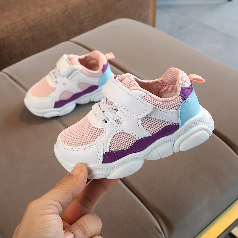 Boys Shoes Sneakers Breathable  Kids Girls Running Shoes Mesh Children Sports Shoe Thick Bottom Lightweight SHS007