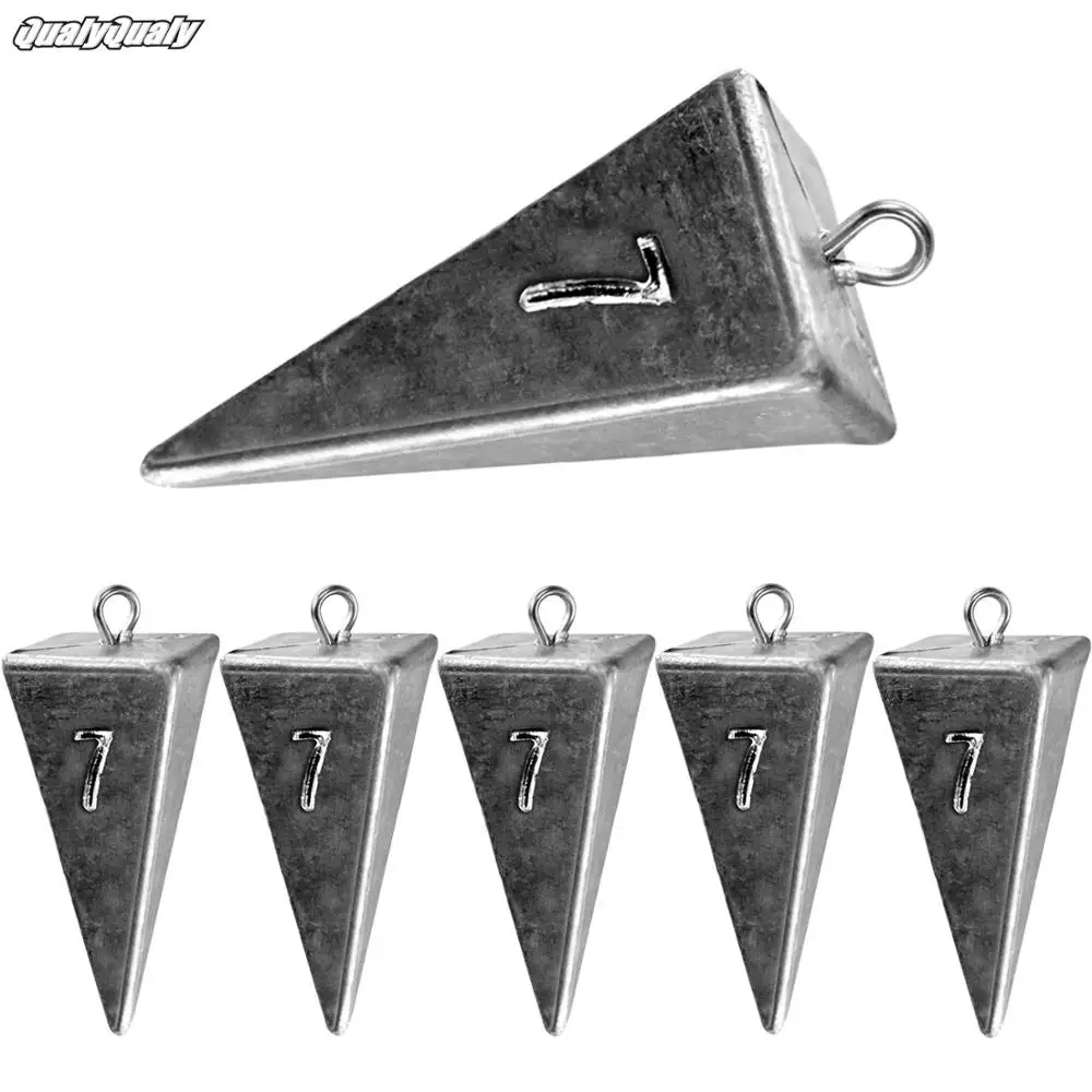 5pcslot1oz2oz3oz4ozFishingLeadWeightSinkerpyramidShape