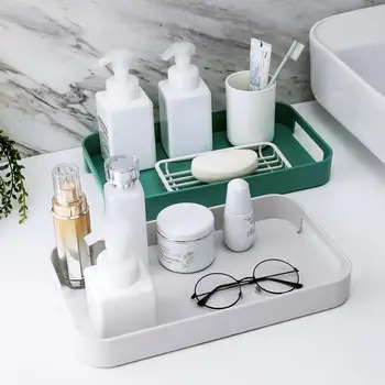 

33CM Rectangular Desktop Cosmetic Trays Dessert Snack Plate Jewelry Display Tray Home Decoration