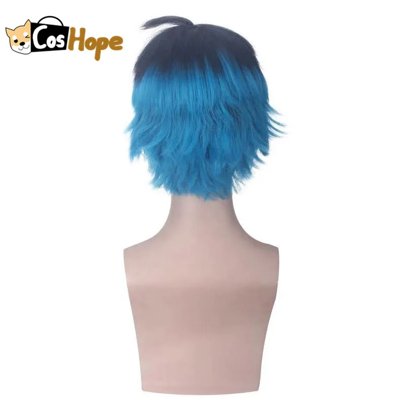Божья коровка лука Couffaine косплей парик короткие черные синие волосы с челкой термостойкие синтетические парики Хэллоуин косплей для мужчин