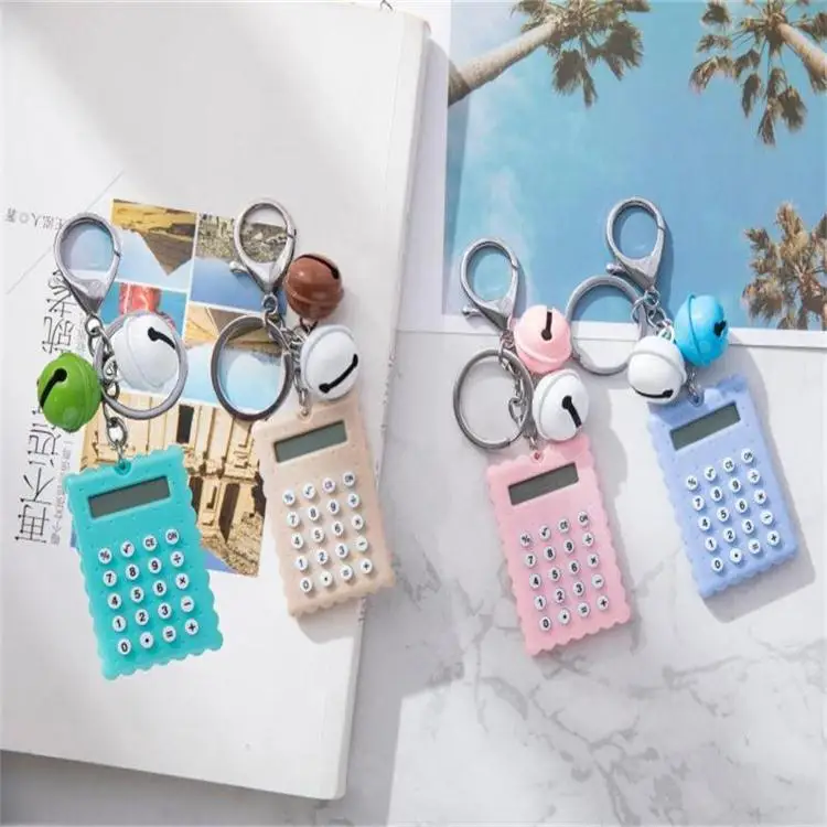 New Cute Biscuit Computer Key Chain Cute Bag Calculator calculated Mini Student Calculator 3