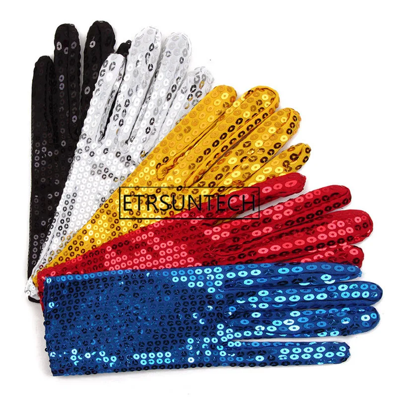 

60pairs Adult Glove Evening Party Costume Gloves Sequined Gloves Dance Perfomance Gloves Party Decoration 23x9cm