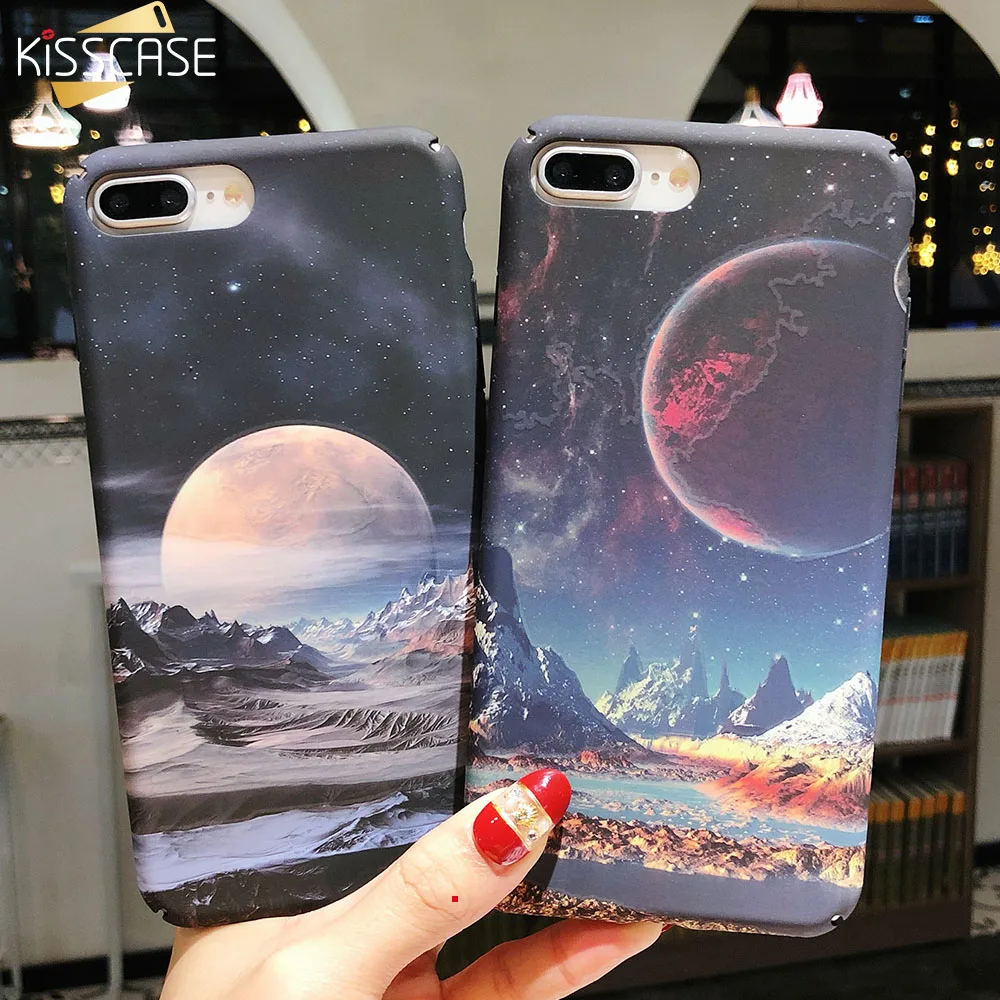 KISSCASE Луна шаблон чехол для samsung S9 S8 плюс S7 Edge Note 9 8 Звездное светящийся Funda iPhone 7 6 6s XS