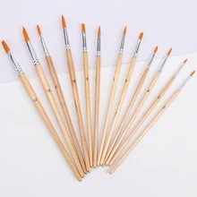 12 шт. акварельный набор кистей для рисования нейлоновые кисти для рисования кисть разнообразная стильная масляная акриловая кисть для рисования ручка художественные принадлежности