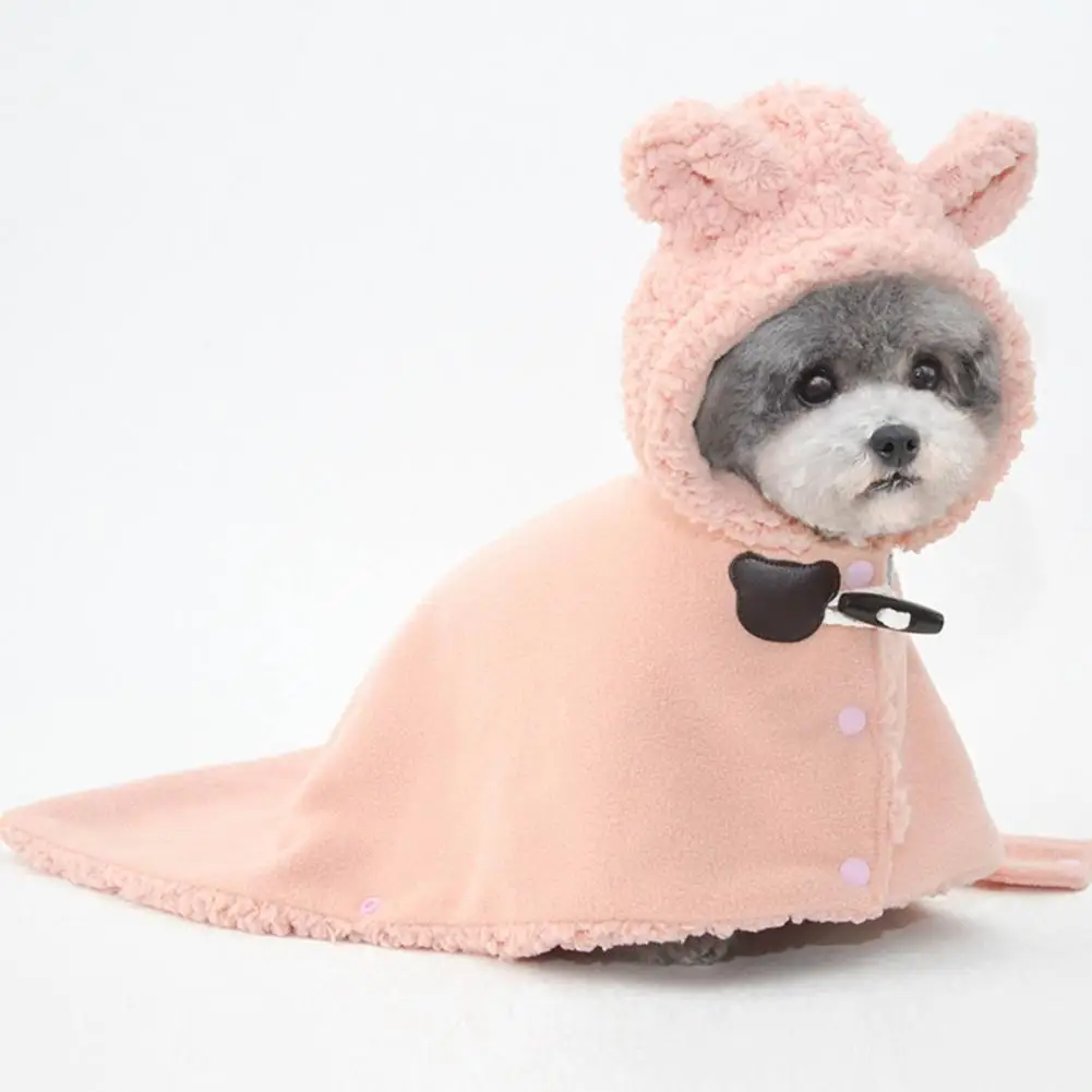 Pet Apparel Solid Color Puppy Cats Cloak Outfit Pet Clothes StylishDog