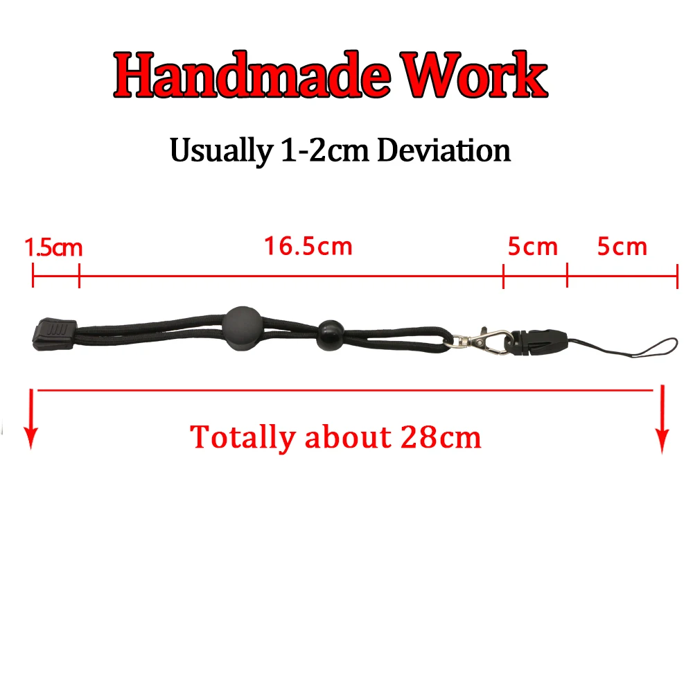 5/10Pcs 27CM 손전등 스트랩 끈 슬링 EDC 야외 도구 블랙 Paracord Ajustable 안티 토치 카메라 전화 키트에 대 한 분실