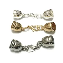 Stenya отверстие размер 5-12 мм Ожерелье кисточка Круглые Кожаные обжимные шнуры концевые крышки застежка омаров прыгающие кольца застежка ювелирных изделий