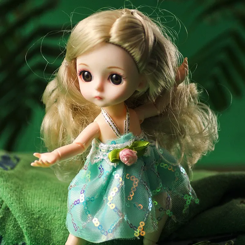 16 см 13 подвижных шарнирных 1/6 BJD куклы милые глаза ресницы для маленьких женщин